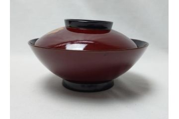 明治〜大正　輪島塗　花蝶　蒔絵　漆器　吸物椀10客(共箱付き、お椀)(R-063930)