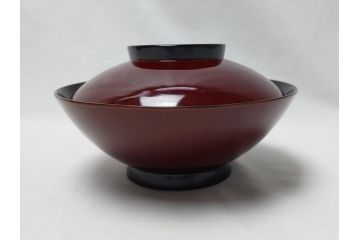 明治〜大正　輪島塗　花蝶　蒔絵　漆器　吸物椀10客(共箱付き、お椀)(R-063930)