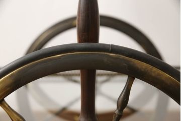 イタリアアンティーク　最高級　凝ったつくりの真鍮製ワゴンテーブル(キャスターワゴン、サイドテーブル、トロリー、キッチンワゴン)(R-063938)