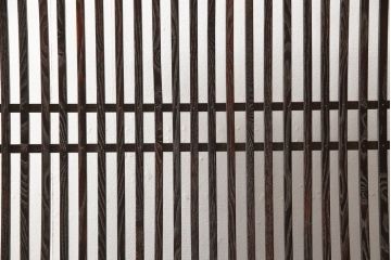 和製ビンテージ　栗材　浮造り　和の趣あふれる衝立て(パーテーション、つい立て、衝い立て、仕切り、ヴィンテージ)(R-063940)
