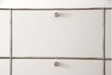 中古　USMハラー(USM Haller)　3列5段(3×5)　美しくシンプルなデザインが目を引く鉄製収納棚(定価約93万円)(戸棚、キャビネット)(R-063941)