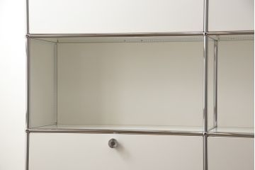 中古　USMハラー(USM Haller)　3列5段(3×5)　美しくシンプルなデザインが目を引く鉄製収納棚(定価約93万円)(戸棚、キャビネット)(R-063941)