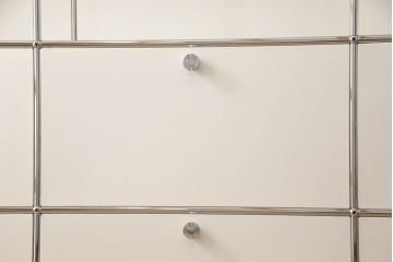 中古　USMハラー(USM Haller)　3列5段(3×5)　美しくシンプルなデザインが目を引く鉄製収納棚(定価約93万円)(戸棚、キャビネット)(R-063941)