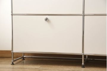 中古　USMハラー(USM Haller)　3列5段(3×5)　美しくシンプルなデザインが目を引く鉄製収納棚(定価約93万円)(戸棚、キャビネット)(R-063941)