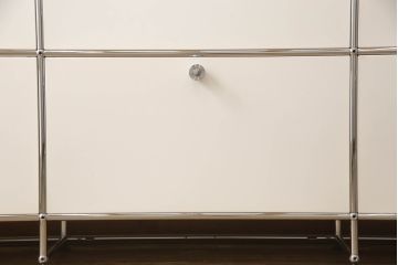 中古　USMハラー(USM Haller)　3列5段(3×5)　美しくシンプルなデザインが目を引く鉄製収納棚(定価約93万円)(戸棚、キャビネット)(R-063941)