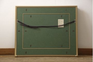 画家　森田りえ子　Rieko MORITA　12号　朝の月　日本画　共箱　共シール(絵画)(R-063942)
