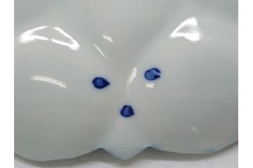 館林源右衛門　古代　染付　花形　約30cm　大皿(共箱付き、和食器、和皿、9.9寸、九寸九分)(R-063943)