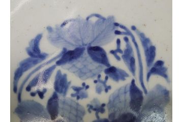江戸期　太明成化年製　古伊万里　染付　松竹梅　1尺　約30cm　大皿(和食器、和皿、一尺)(R-063945)