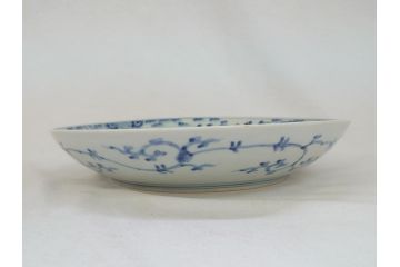 江戸期　太明成化年製　古伊万里　染付　松竹梅　1尺　約30cm　大皿(和食器、和皿、一尺)(R-063945)
