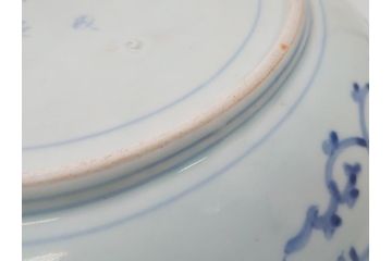 江戸期　太明成化年製　古伊万里　染付　松竹梅　1尺　約30cm　大皿(和食器、和皿、一尺)(R-063945)