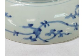 江戸期　太明成化年製　古伊万里　染付　松竹梅　1尺　約30cm　大皿(和食器、和皿、一尺)(R-063945)