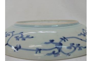 江戸期　太明成化年製　古伊万里　染付　松竹梅　1尺　約30cm　大皿(和食器、和皿、一尺)(R-063945)