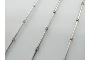 銀製　ストロースプーン　StrawSpoon　SILVER　STERLING950各6本ずつ(カラトリー、洋食器)(R-063948)