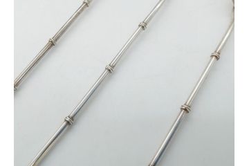銀製　ストロースプーン　StrawSpoon　SILVER　STERLING950各6本ずつ(カラトリー、洋食器)(R-063948)