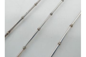 銀製　ストロースプーン　StrawSpoon　SILVER　STERLING950各6本ずつ(カラトリー、洋食器)(R-063948)
