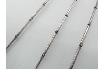 銀製　ストロースプーン　StrawSpoon　SILVER　STERLING950各6本ずつ(カラトリー、洋食器)(R-063948)