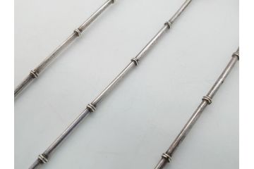 銀製　ストロースプーン　StrawSpoon　SILVER　STERLING950各6本ずつ(カラトリー、洋食器)(R-063948)