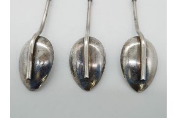 銀製　ストロースプーン　StrawSpoon　SILVER　STERLING950各6本ずつ(カラトリー、洋食器)(R-063948)