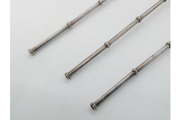 銀製　ストロースプーン　StrawSpoon　SILVER　STERLING950各6本ずつ(カラトリー、洋食器)(R-063948)
