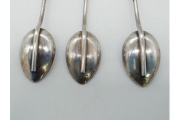 銀製　ストロースプーン　StrawSpoon　SILVER　STERLING950各6本ずつ(カラトリー、洋食器)(R-063948)