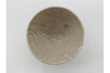 人間国宝　松井康成　練上嘯裂酒呑(猪口、ぐい呑み、和食器、共箱付き)(R-063950)