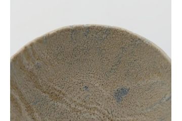 人間国宝　松井康成　練上嘯裂酒呑(猪口、ぐい呑み、和食器、共箱付き)(R-063950)
