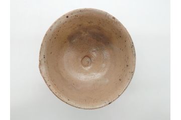 時代物　柿角印　作家物　高麗　玉子手　和の雰囲気を高めてくれる茶碗(抹茶碗、茶道具、茶器、和食器、共箱付き)(R-063953)