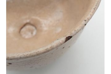 時代物　柿角印　作家物　高麗　玉子手　和の雰囲気を高めてくれる茶碗(抹茶碗、茶道具、茶器、和食器、共箱付き)(R-063953)