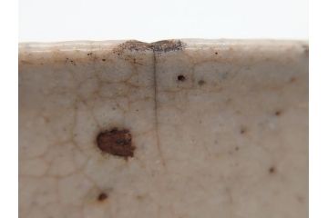 時代物　柿角印　作家物　高麗　玉子手　和の雰囲気を高めてくれる茶碗(抹茶碗、茶道具、茶器、和食器、共箱付き)(R-063953)