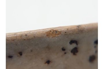 時代物　柿角印　作家物　高麗　玉子手　和の雰囲気を高めてくれる茶碗(抹茶碗、茶道具、茶器、和食器、共箱付き)(R-063953)