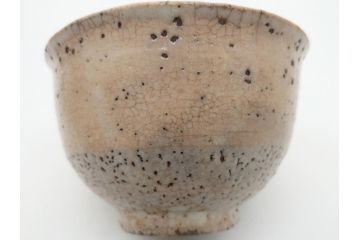 時代物　柿角印　作家物　高麗　玉子手　和の雰囲気を高めてくれる茶碗(抹茶碗、茶道具、茶器、和食器、共箱付き)(R-063953)