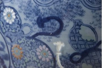 和製アンティーク　昭和初期　瓢箪の図　繊細な図柄が美しい瀬戸火鉢(鉢カバー、傘立て)(R-063961)