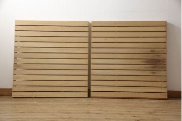 和製ビンテージ　軽井沢彫り　大輪の牡丹の彫刻に目を奪われるベッドフレーム(シングル、すのこ付き、ヴィンテージ)(R-063968)