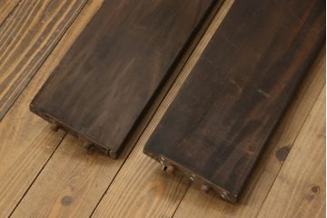 和製ビンテージ　軽井沢彫り　大輪の牡丹の彫刻に目を奪われるベッドフレーム(シングル、すのこ付き、ヴィンテージ)(R-063969)