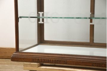 イギリスアンティーク　Lloyd’s Antiques(ロイズ・アンティークス)取り扱い　マホガニー材　お洒落なディスプレイが叶うガラスケース(ショーケース、陳列棚、飾り棚、店舗什器)(R-063970)