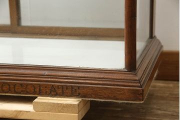 イギリスアンティーク　Lloyd’s Antiques(ロイズ・アンティークス)取り扱い　マホガニー材　お洒落なディスプレイが叶うガラスケース(ショーケース、陳列棚、飾り棚、店舗什器)(R-063970)
