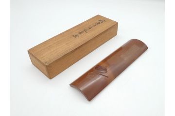漢詩　細字文(千字文?)　竹に彫られたデザインが素敵な茶合(中国?、煎茶道具、茶器、茶量、茶則、仙媒)(R-063976)