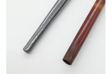 時代物　銀製　金象嵌?　龍キセル入れ　犬の親子木製根付　煙管&腰差し煙草入れ(提げ物、タバコ、たばこ入れ)(R-063978)