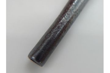 時代物　銀製　金象嵌?　龍キセル入れ　犬の親子木製根付　煙管&腰差し煙草入れ(提げ物、タバコ、たばこ入れ)(R-063978)