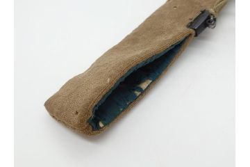 時代物　銀製　金象嵌?　龍キセル入れ　犬の親子木製根付　煙管&腰差し煙草入れ(提げ物、タバコ、たばこ入れ)(R-063978)
