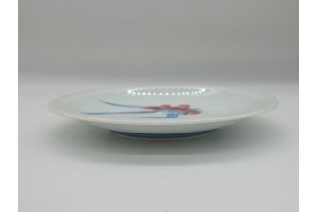 今泉今右衛門　錦露草　約17cm　5.6寸　鮮やかな色合いが食卓のアクセントになる銘々皿5枚セット(共箱付き、五寸六分、中皿、和皿、和食器、色鍋島、色絵)(R-063979)