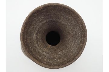 平安時代　九世紀　自然釉　耳付　須恵器　時代の流れを感じる扁壷(京都府下出土、壺中居、和食器、共箱付き)(R-063981)