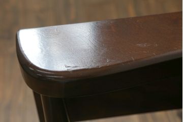 中古　美品　松本民芸家具　シックな大人の空間を演出する羽根付ベンチ(長椅子、二人掛けベンチ、板座)(R-063983)