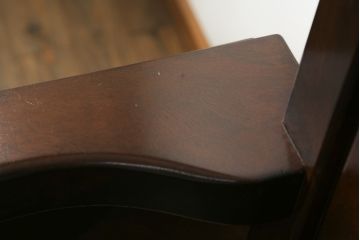 中古　美品　松本民芸家具　シックな大人の空間を演出する羽根付ベンチ(長椅子、二人掛けベンチ、板座)(R-063983)