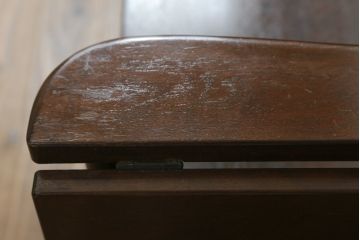 中古　美品　松本民芸家具　シックな大人の空間を演出する羽根付ベンチ(長椅子、二人掛けベンチ、板座)(R-063983)