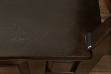 中古　美品　松本民芸家具　シックな大人の空間を演出する羽根付ベンチ(長椅子、二人掛けベンチ、板座)(R-063983)
