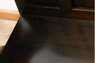 中古　美品　松本民芸家具　シックな大人の空間を演出する羽根付ベンチ(長椅子、二人掛けベンチ、板座)(R-063983)