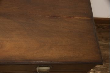 イギリスアンティーク　Lloyd’s Antiques(ロイズ・アンティークス)取り扱い　ウォールナット材　引き出し8杯　洗練されたデザインが上品なチェスト(ドロワー、ローチェスト、サイドチェスト)(R-063988)