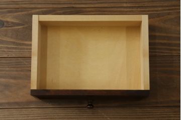 中古　北海道民芸家具　シックな片袖ライティングビューロー(ワークデスク、簿記机、机、在宅ワーク、在宅用)(定価約28万8千円)(R-063989)