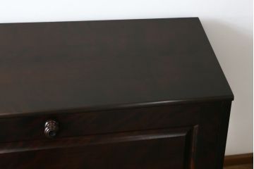 中古　北海道民芸家具　シックな片袖ライティングビューロー(ワークデスク、簿記机、机、在宅ワーク、在宅用)(定価約28万8千円)(R-063989)